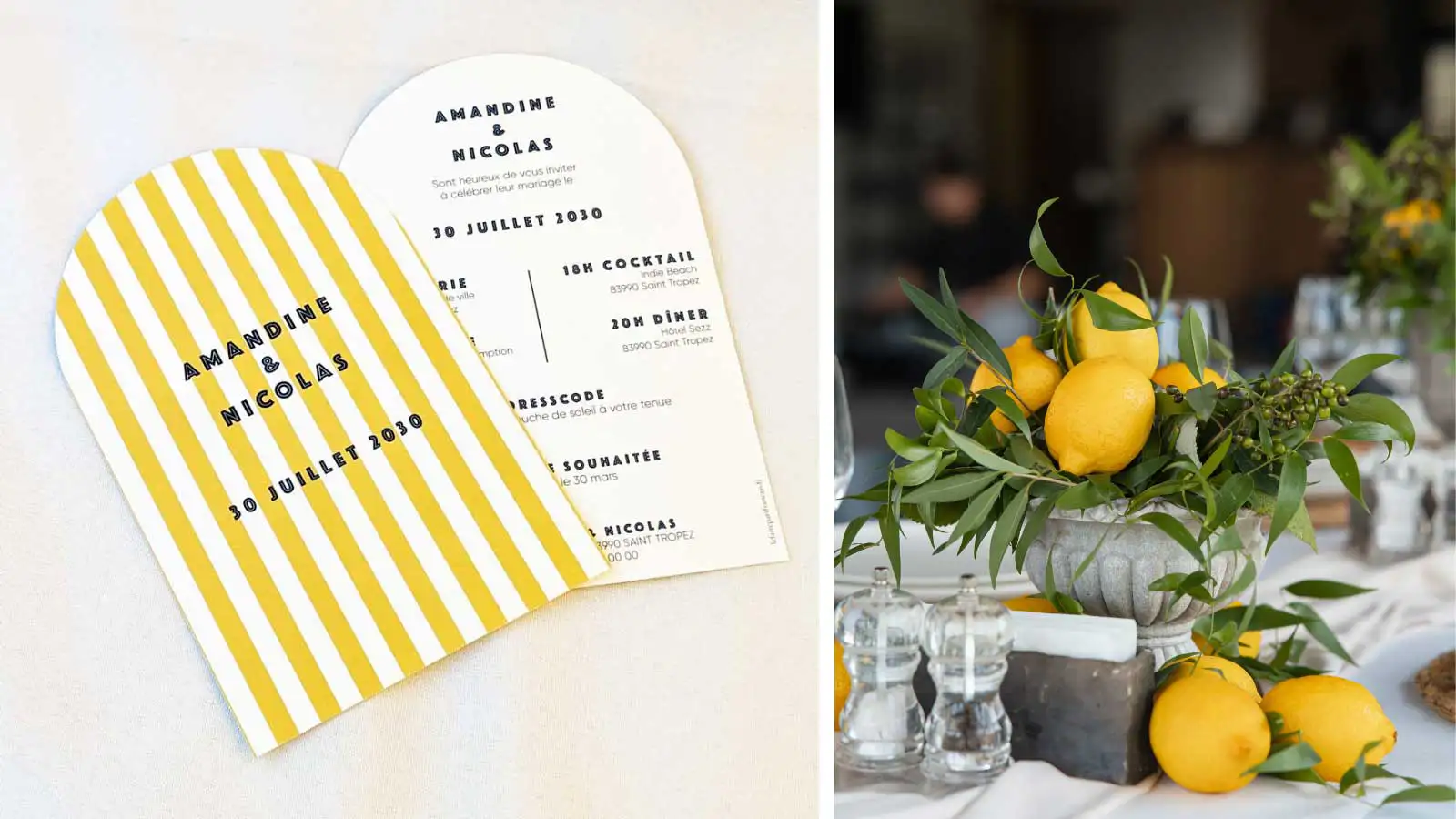 Faire-part de mariage cabine de plage