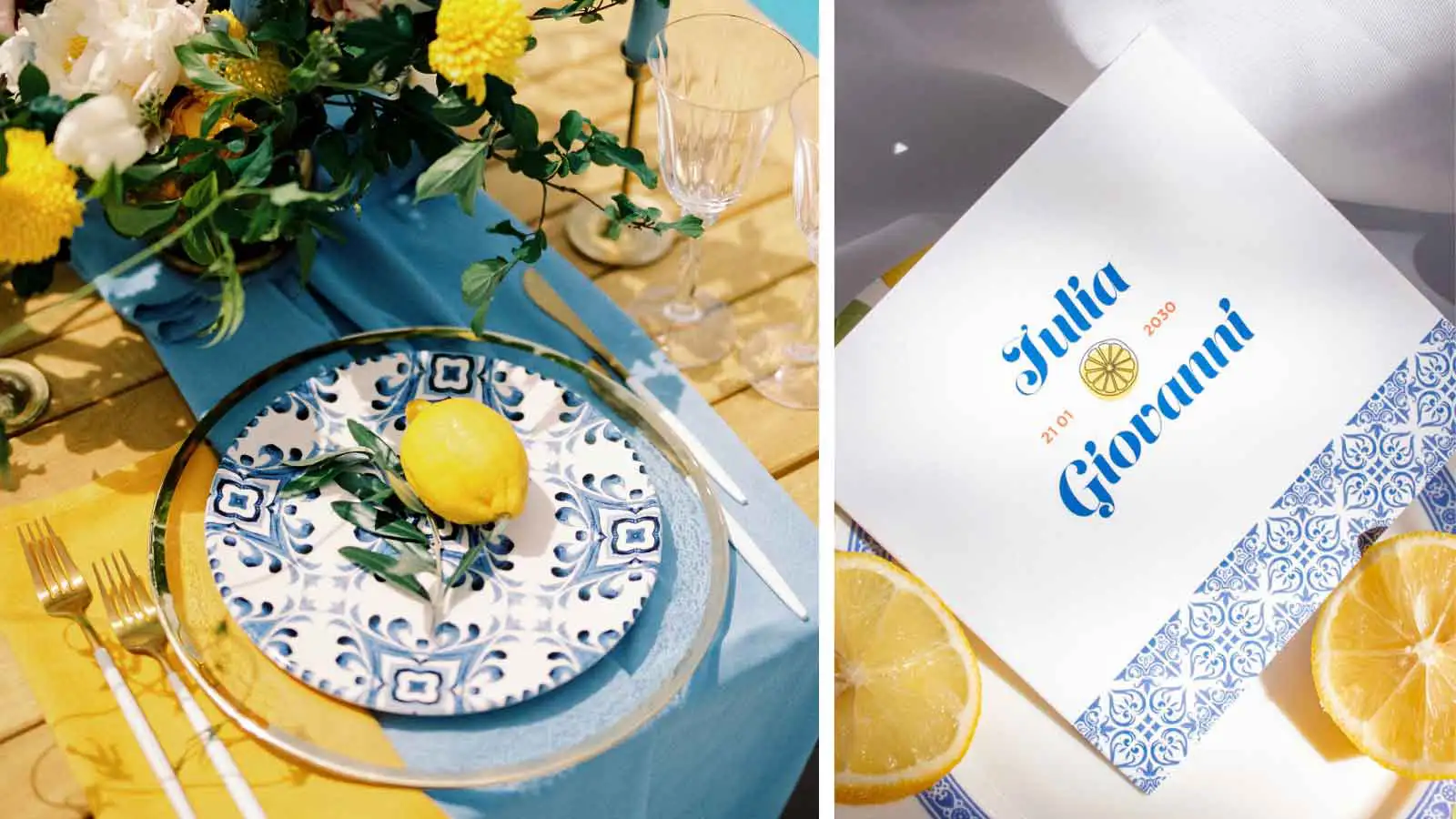 Faire-part de mariage citron