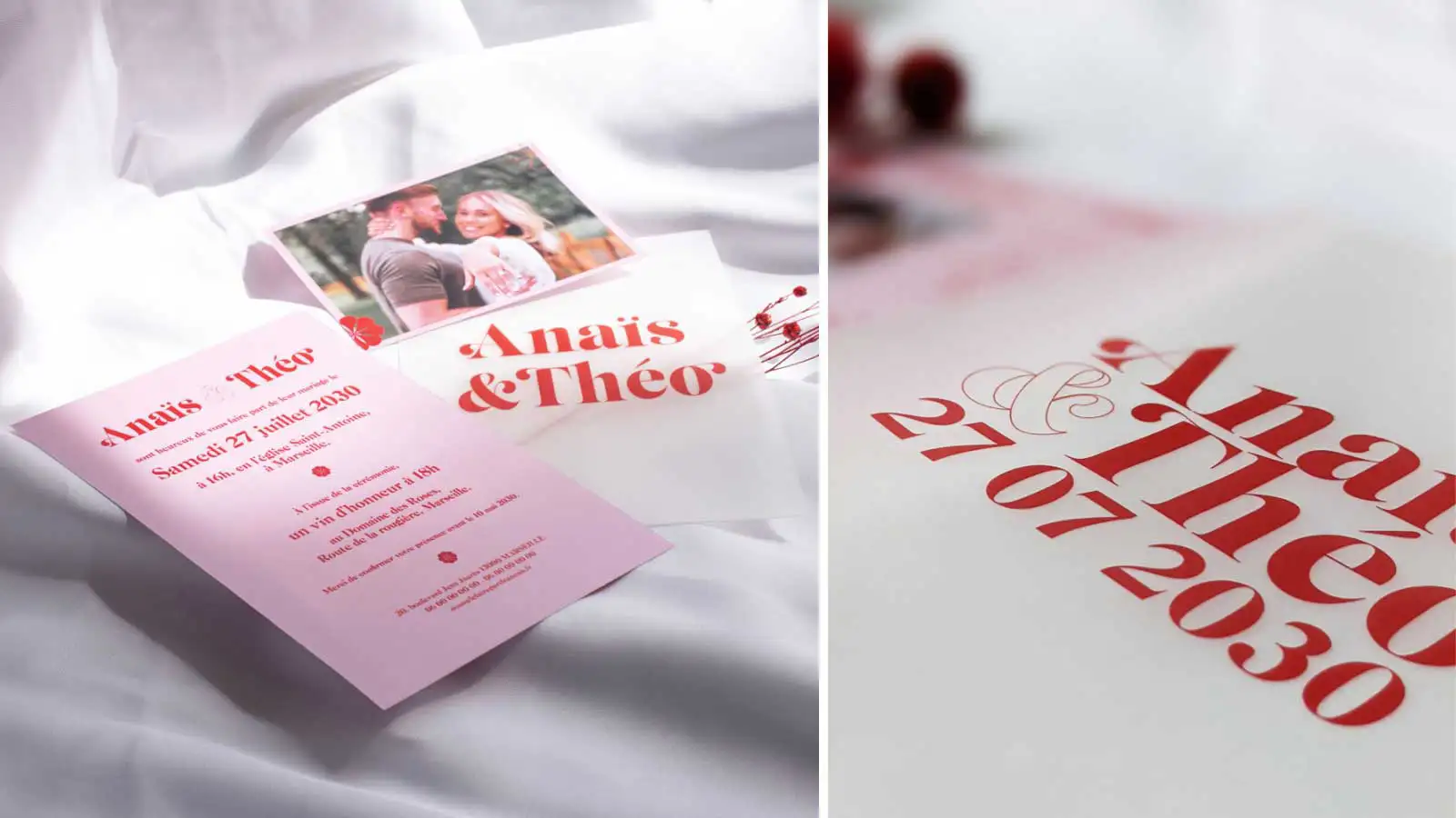 Faire-part de mariage amour