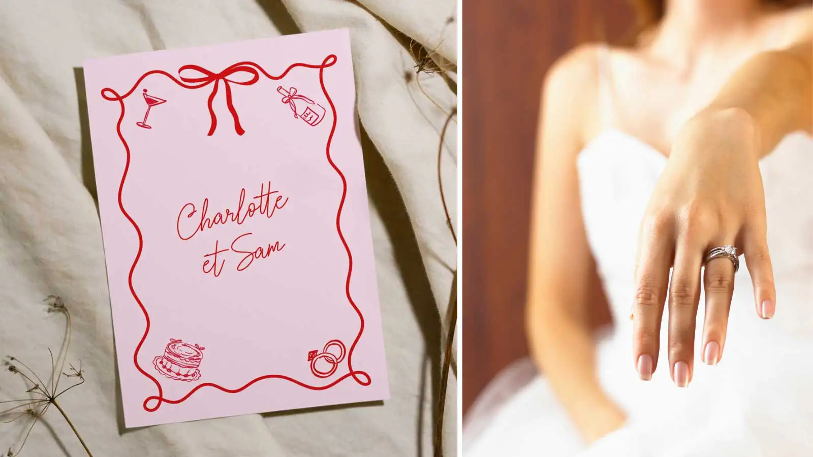 Faire-part de mariage dessin original